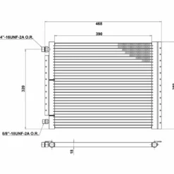 AC Kondensor Radiator 468 x 350 mmT7 Design
