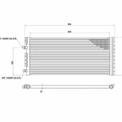 AC Kondensor Radiator 593 x 250 mmT7 Design