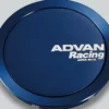 Advan 63mm Fullt Platt Centrumkåpa - Blå Anodiserad
