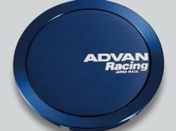 Advan 73mm Fullt Platt Centrumkåpa - Blå Anodiserad