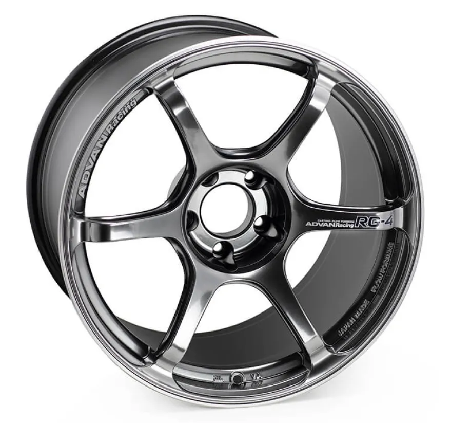 Advan RG-4 18x11 +15 5x114.3 Racing Hyper Black & Svarvad Kant Fälg