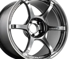 Advan RG-4 18x8 +45 5x120 Racing Hyper Black & Svarvad Kant Fälg
