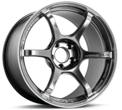 Advan RG-4 18x8 +44 5x114.3 Racing Hyper Black & Svarvad Kant Fälg