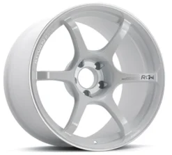 Advan RG-4 18x10 +35 5x114.3 Racing Vit & Svarvad Kant Fälg