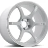Advan RG-4 18x9.5 +25 5x112 Racing Vit & Svarvad Kant Fälg