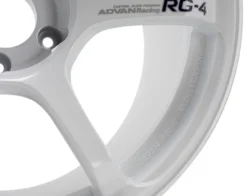Advan RG-4 18x7.5 +47 5x114.3 Racing Vit & Svarvad Kant Fälg