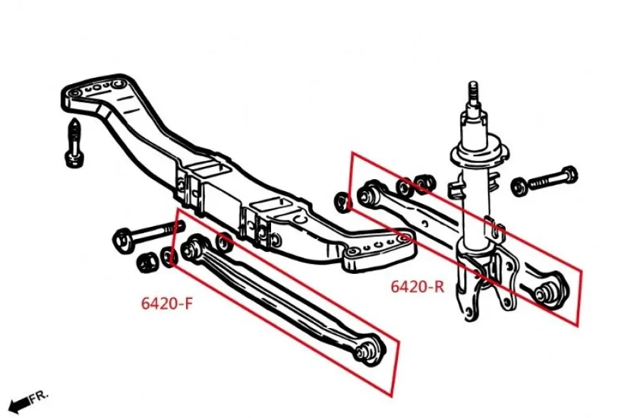 Alfa 156 97-07 / 147 00-10 / GT 03-10 Bakre Lateralstag Främre Hardrace