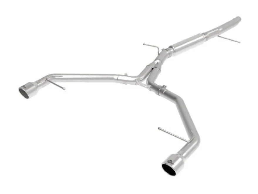 Audi A4 B9 2017-2019 2.0L (t) MACHForce XP 3in-2.5in SS Sportavgassystem Axle-Back aFe Power - Polerade Utblås