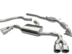 Audi TT 1.8 & 2.0 TFSI (Mk2) (2WD) Quad Exit T/Ps 07-11 Turboback-sportavgassystem (Med Sportkatalysator) Cobra Sport