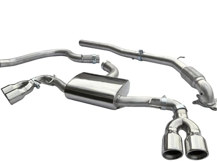 Audi TT 1.8 & 2.0 TFSI(Mk2) (2WD) Quad Exit T/Ps 07-11 Turboback-sportavgassystem (Med De-Cat) Cobra Sport