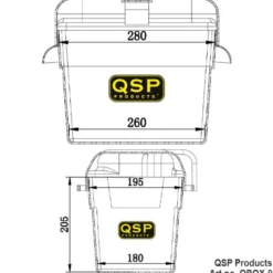 Batterilåda Polypropylen QSP Products