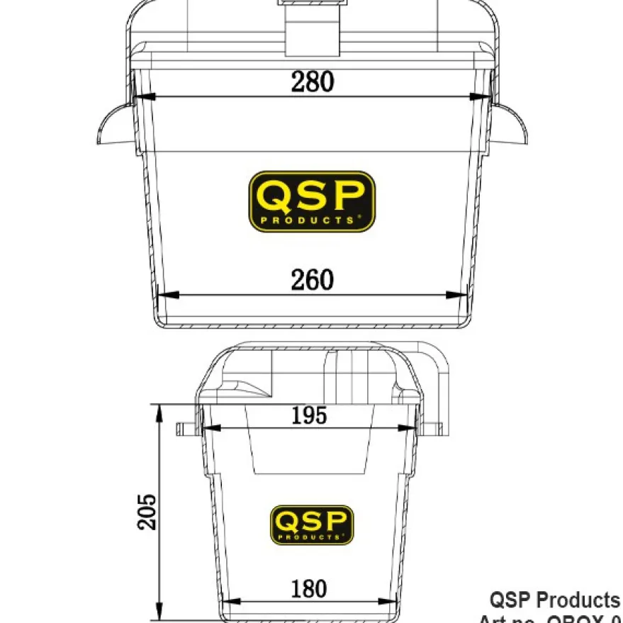 Batterilåda Polypropylen QSP Products