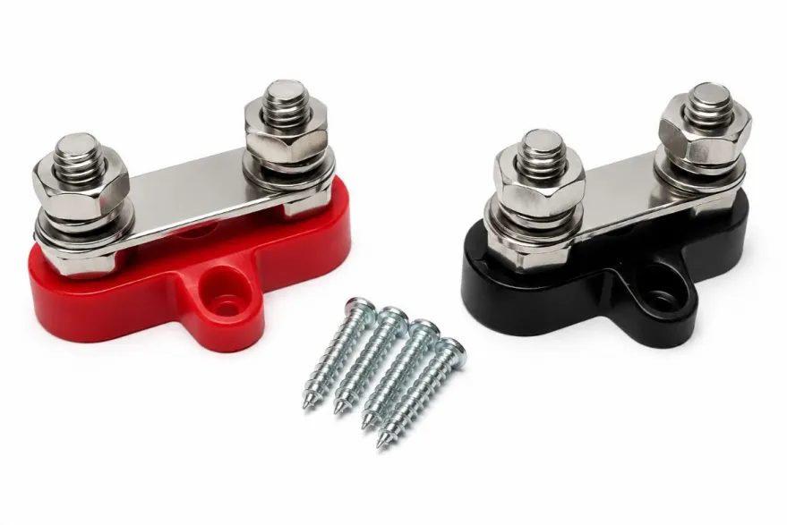 Batteripoler Extern Set Plus/Minus M8 Bahnmeister