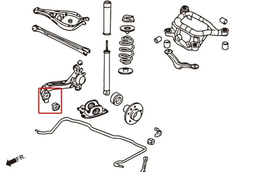 BMW E36 / E46 / Z3 / Z4 Bakre Trailing-stag Bussningar Hardrace
