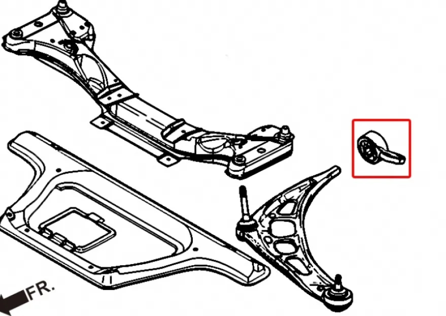 BMW E46 / Z4 03-08 Främre Nedre Stag Bakre Bussning Hardrace