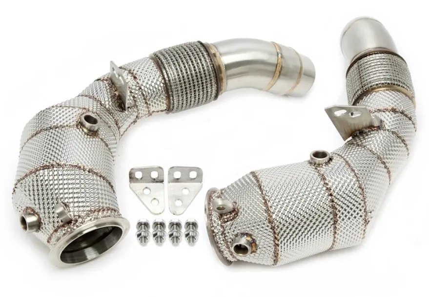 BMW M5 F10/ M6 F12/F13/F06 S63 B44 Motor 2012-2018 Downpipe Med Katalysator & Värmeskydd TA Technix