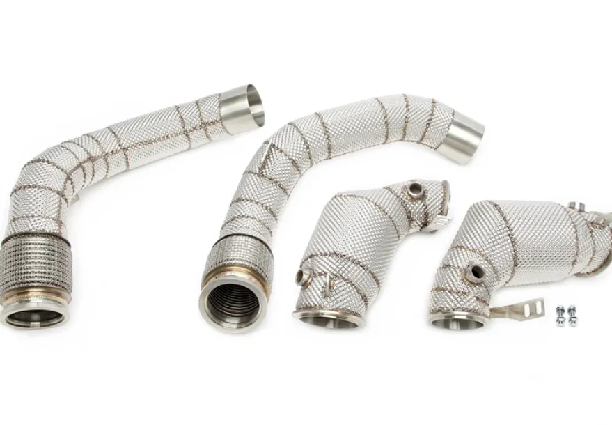 BMW M5 F90 / M8 F91/F92/F93 S63-Motor 2017-2020 Downpipe Med Katalysator & Värmeskydd TA Technix