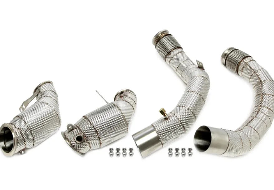 BMW X5 M F95 / X6 M F96 S63-Motor 2020-2022 Downpipe Med Katalysator & Värmeskydd TA Technix