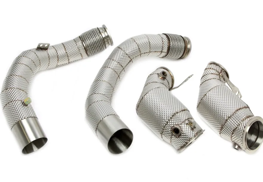 BMW X5 M F95 / X6 M F96 S63-Motor 2020-2022 Downpipe Med Katalysator & Värmeskydd TA Technix