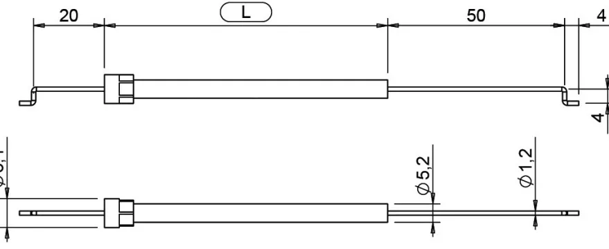 Bowden-Kabel för värmereglage (Stepped) 1.5m