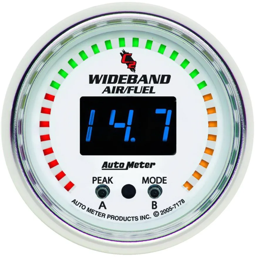 Bredbandslambda Analog PRO 52mm 10:1-20:1 DIGITAL W/ PEAK & WARN C2