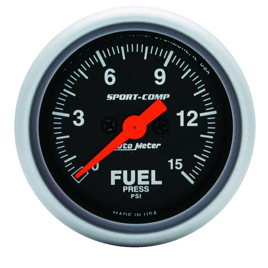 Bränsletrycksmätare 52mm 15PSI (Digital Stepper-motor) SPORT-COMP
