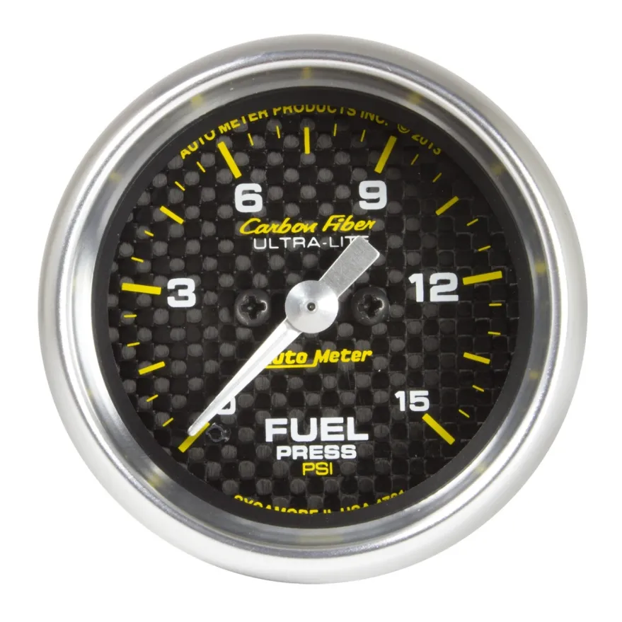 Bränsletrycksmätare 52mm 15PSI (Digital Stepper-motor) CARBON FIBER