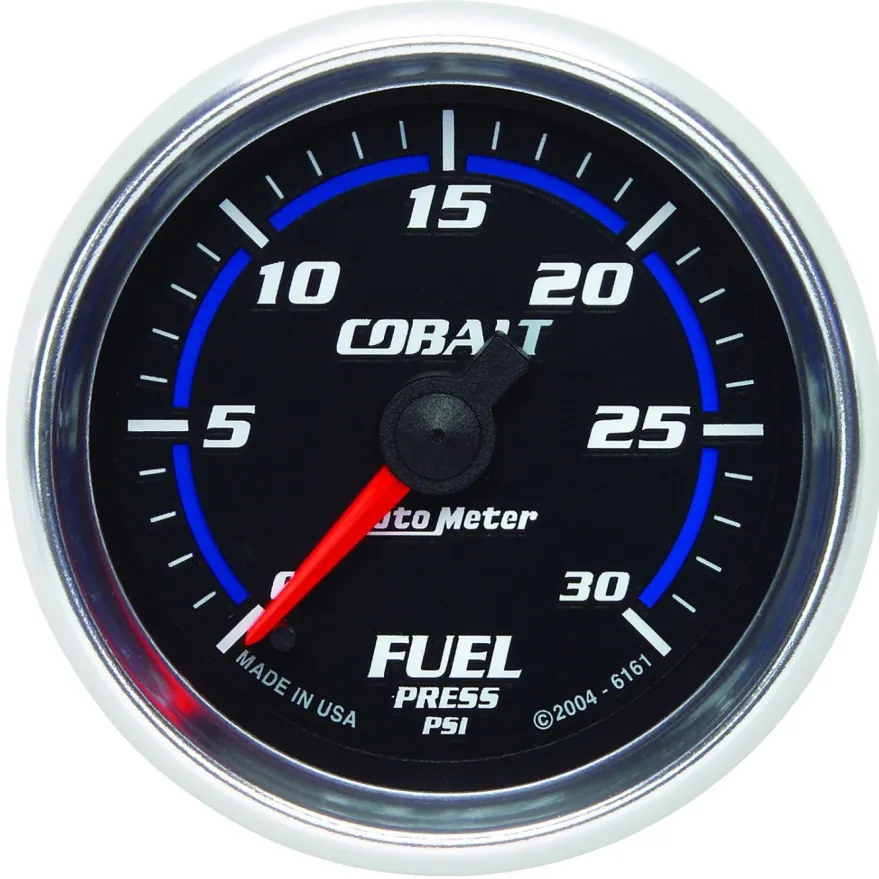 Bränsletrycksmätare 52mm 30PSI (Digital Stepper-motor) COBALT