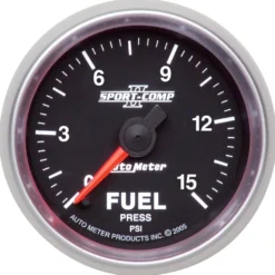 Bränsletrycksmätare 52mm 15PSI (Digital Stepper-motor) SPORT-COMP II