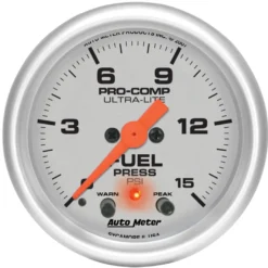Bränsletrycksmätare 52mm 15PSI (Digital Stepper-motor) Ultra-Lite