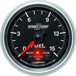 Bränsletrycksmätare 52mm 15PSI (Digital Stepper-motor) SPORT-COMP II