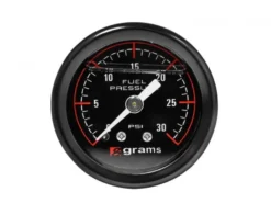 Bränsletrycksmätare 0-30psi - Svart Grams Performance