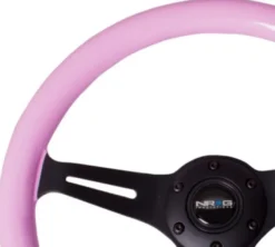 Classic Träratt 330mm 3-ekrad Mattsvart Centrum Rosa Ratt NRG