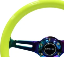 Classic Träratt 350mm 3-ekrad Neochrome Centrum Neon Gul Ratt NRG