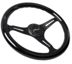Classic Träratt 350mm 3-ekrad Svart Centrum Svart Ratt NRG