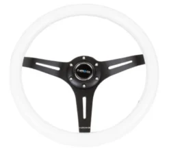 Classic Träratt 350mm 3-ekrad Svart Centrum Vit Ratt NRG