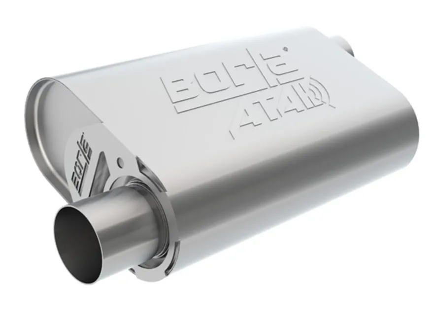 Crate Ljuddämpare Chevrolet Small Block 283 / 327 / 350 CID V8 Stock Output 2.5'' Offset Inlopp / 2.5'' Offset Utlopp ATAK Borla