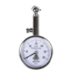 Däcktrycksmätare Analog 60PSI Vit Visare Med Peak Hold Auto Gage