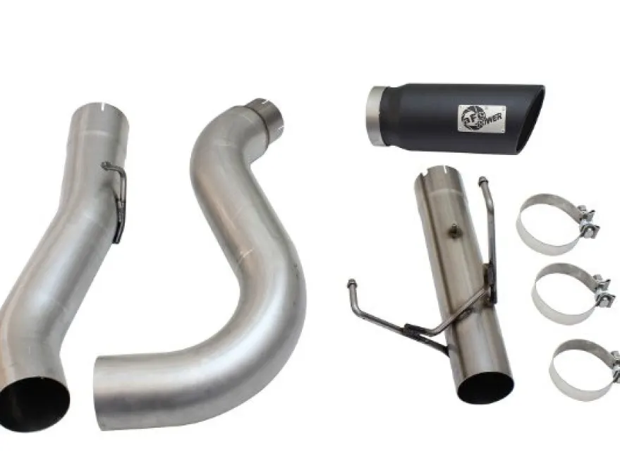 Dodge RAM Diesel Pick-up 2013-2018 6.7L (td) MACHForce XP Sportavgassystem Large Bore 5in DPF-Back aFe Power - Svarta Utblås