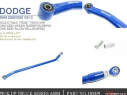 Dodge RAM 2500/3500 03-12 Justerbar Främre Track Bar (För modeller höjda 4-6'') Hardrace
