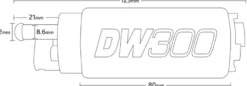 DW300 Bränslepump 340 L/H In-Tank Deatschwerks (Bensin/E85)