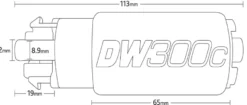 DW300C Bränslepump 340 L/H In-Tank Deatschwerks (Bensin/E85)