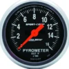EGT-mätare 52mm 1600ºF (Digital Stepper-motor) SPORT-COMP