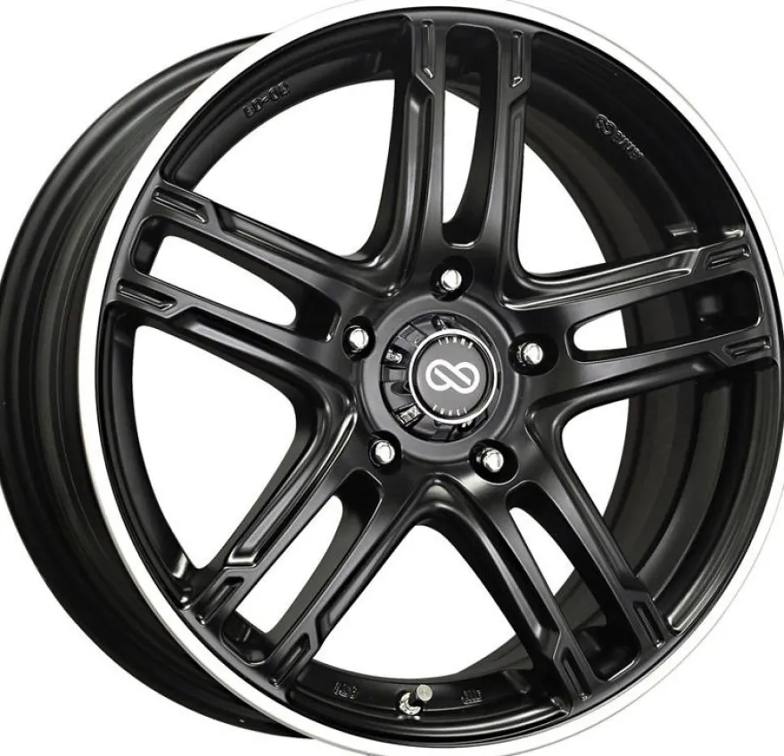 ENKEI FD-05, 16X7, 38, 5X114.3, 72.6, Svart / Polerad Fälg