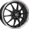 ENKEI J10, 17X7, 38, 5X100/114.3, Svart / Polerad Fälg