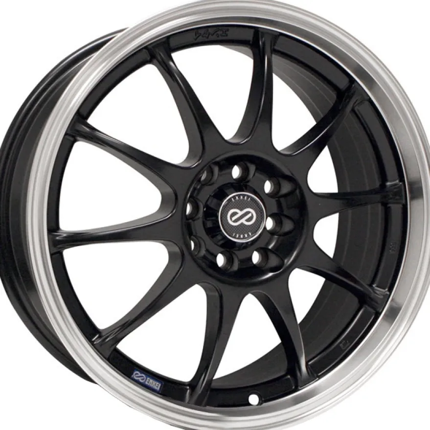 ENKEI J10, 17X7, 38, 5X112/120, Svart / Polerad Fälg