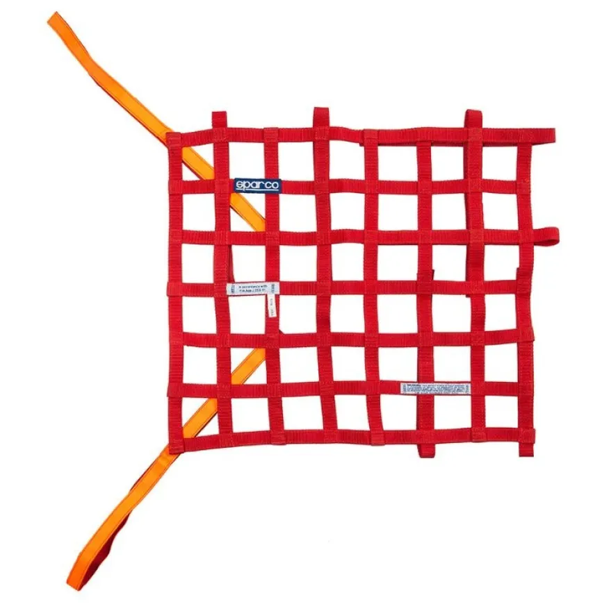 Fönsternät Röd Bredd 50cm Höjd 52cm FIA Godkänt Sparco