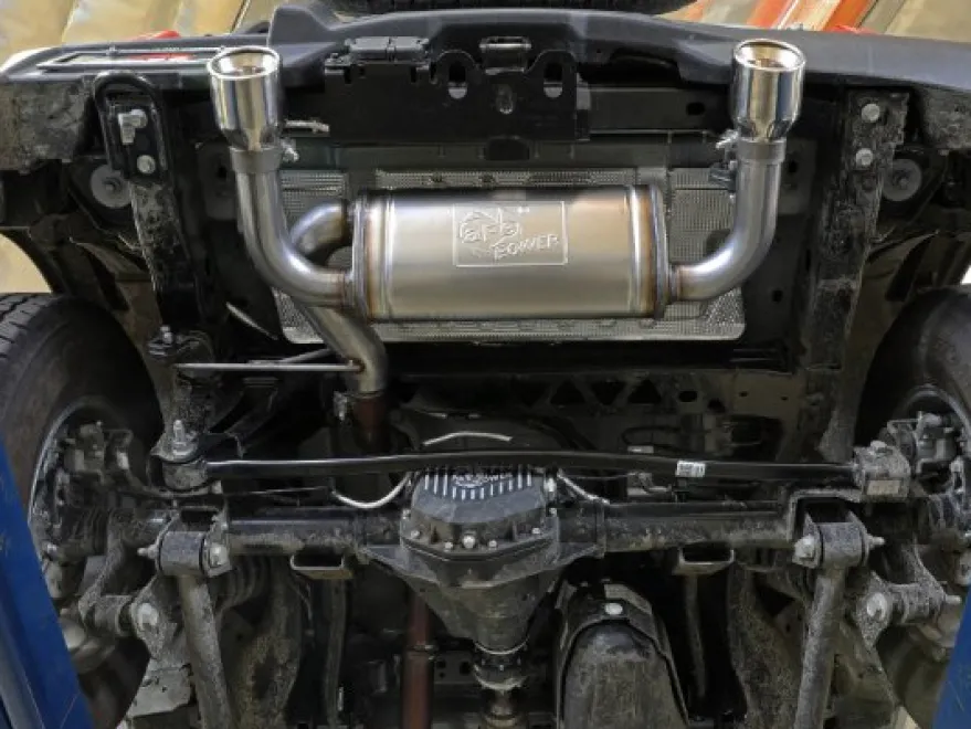 Ford Bronco 2021-2024 L4-2.3L (t)/V6-2.7L (tt) Vulcan 3in 304 SS Axle-Back Sportavgassystem - Svarta Utblås aFe Power