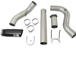 Ford F-250/ F-350 Super Duty 2017-2024 V8-6.7LATLAS 5in DPF-Bak Aluminiserat Stål Sportavgassystem aFe Power - Svarta Utblås