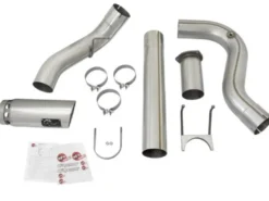 Ford F-250/ F-350 Super Duty 2017-2024 V8-6.7L ATLAS 5in DPF-Bak Aluminiserat Stål Sportavgassystem aFe Power - Polerade ändrör
